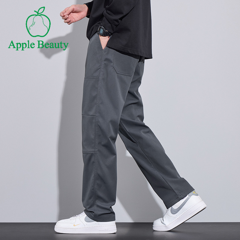 秋冬新款黑色直筒裤男高级感百搭