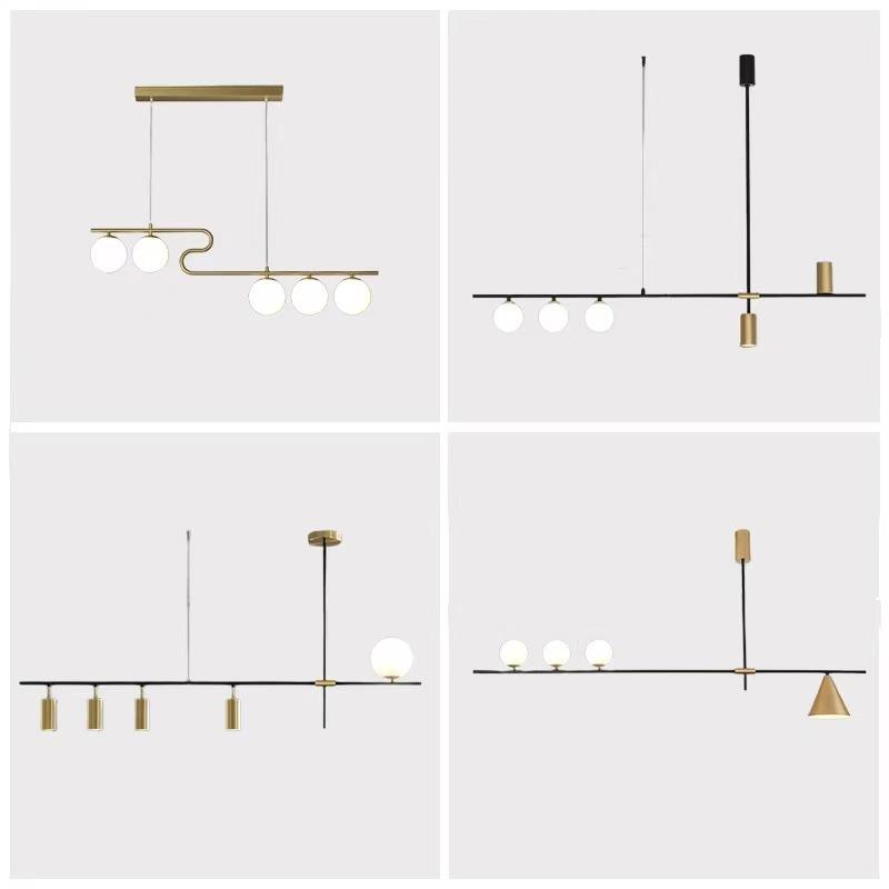 后现代轻奢餐厅吊灯北欧简约创意个性客厅餐桌吧台长条设计师灯具