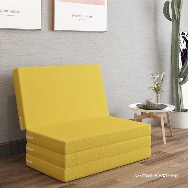 加厚四折叠海绵午休午睡床垫学生懒人办公室榻榻米睡垫打地铺神器