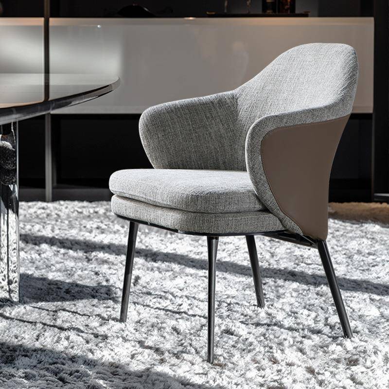 网红意式极简餐椅轻奢高级感设计师家用椅子布艺书椅高端餐桌椅