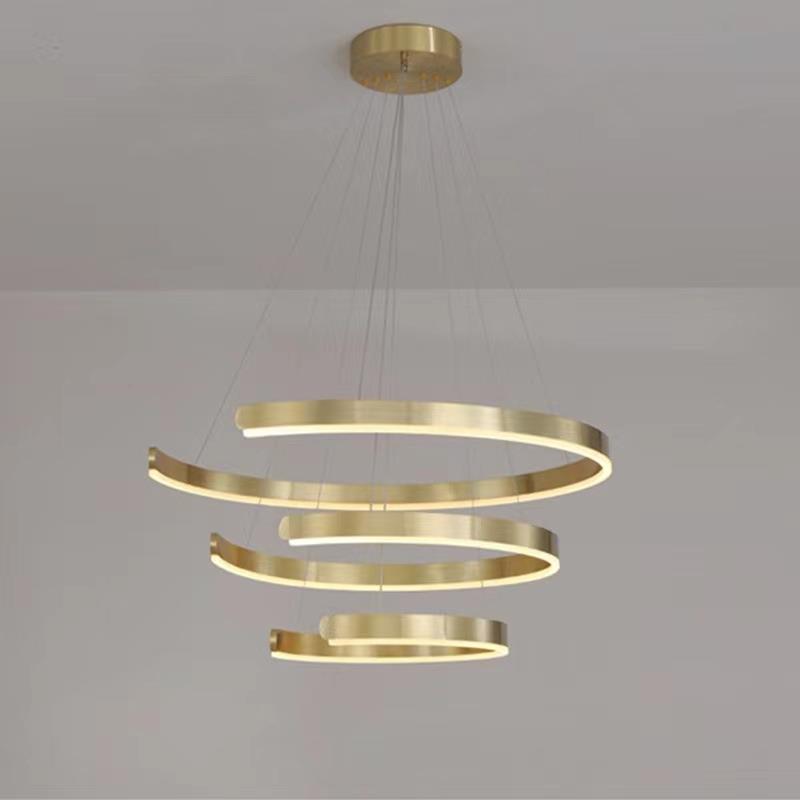 极简吊灯轻奢高端精致几何设计感C字形创意客厅餐厅卧室别墅