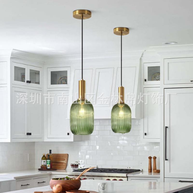 美式玻璃吊灯复古工业风简约北欧餐桌客厅书房餐厅小吊灯