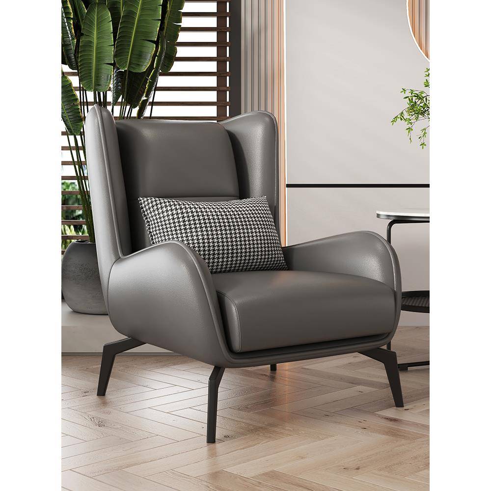 北欧单人沙发椅网红设计师懒人轻奢客厅书房老虎椅简约休闲躺椅