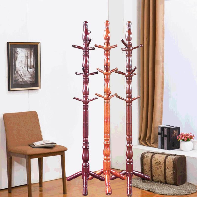 实木落地衣帽架东北白蜡木时尚衣服架客厅创意家具挂衣帽架