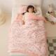 全棉双层纱儿童被子婴儿棉被宝宝新生春秋幼儿园冬季 豆豆绒小盖毯