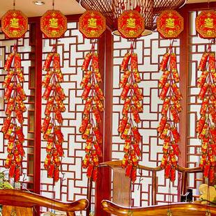 2021新款仿真电子鞭炮超响炸口爆竹室内喜庆礼炮电子礼花灯笼灯串