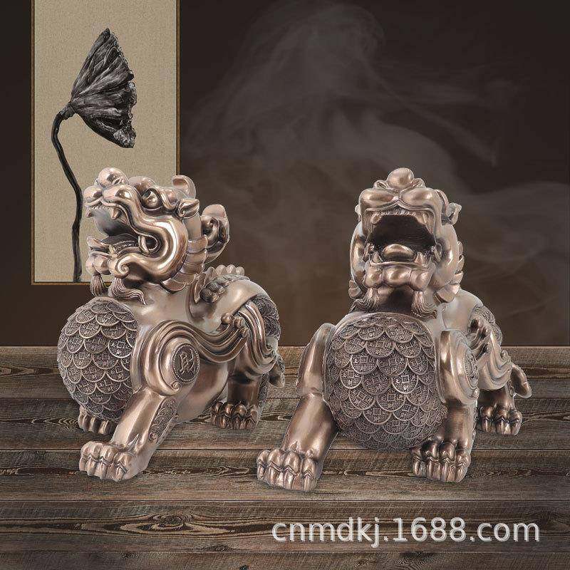 客厅办公室家居用品招财貔貅雕像家用铜工艺品桌面摆件装饰品