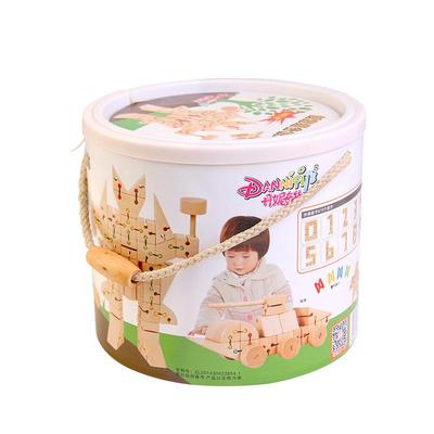 丹妮奇特百变建构积木儿童玩具创意组合木质积木大颗粒拼插积木