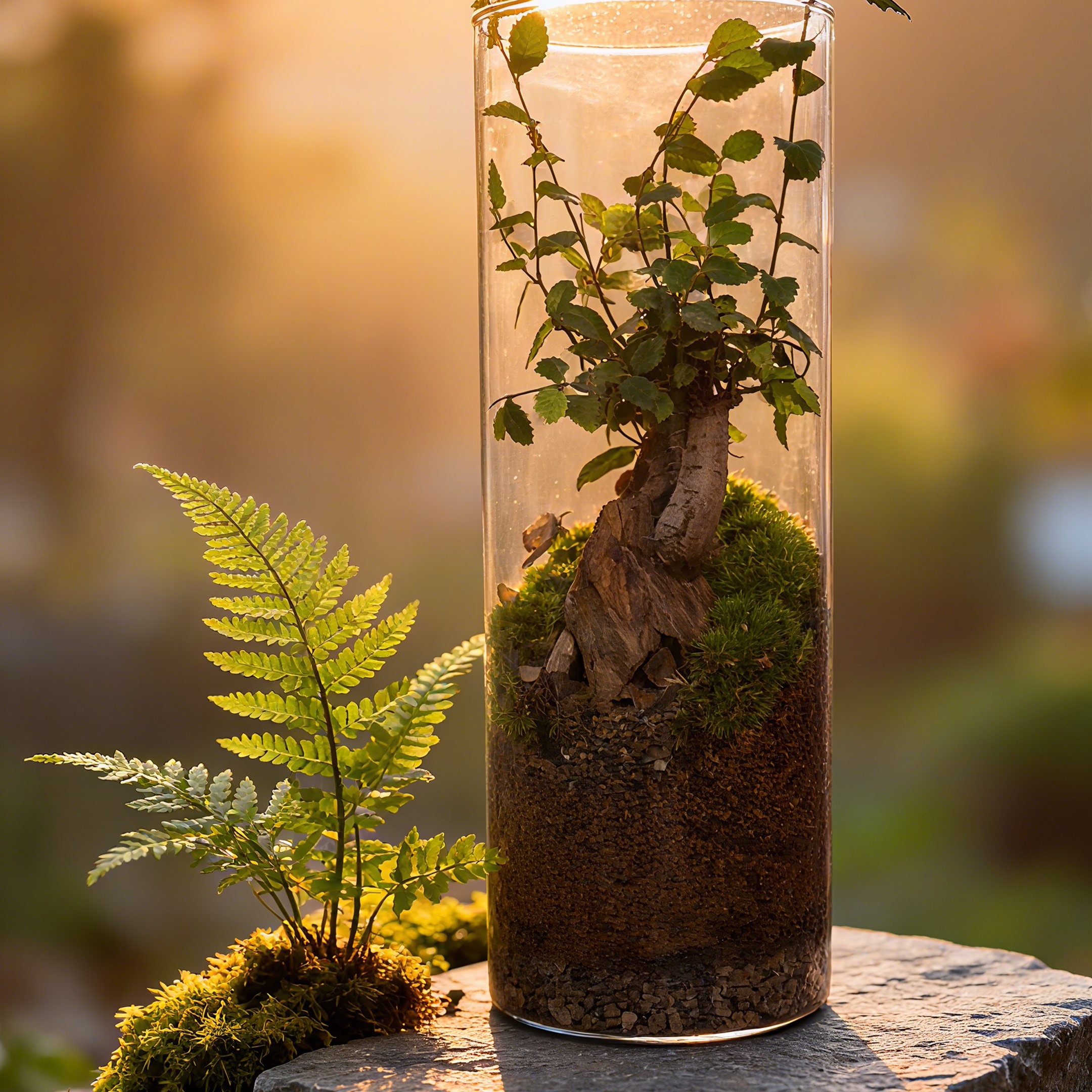 长圆柱苔藓微景观生态瓶