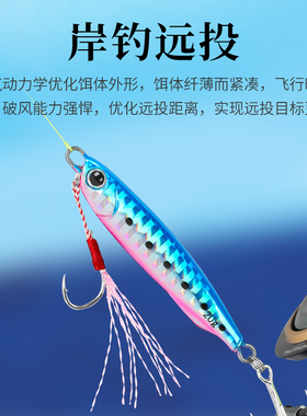 钓之屋 狂刃岸钓远投金属铁板JIG 20g/30g/40g海鲈鲶鱼路亚饵鱼饵