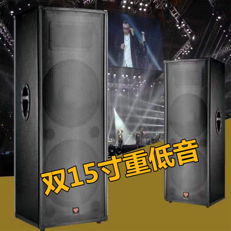 盛乐舞台演出全频双15寸音响婚庆户外广场舞会议KTV酒吧音箱