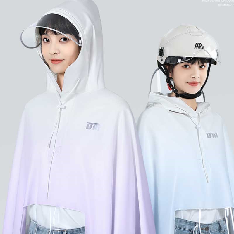 小牛小O九号QZMIX电动车防雨衣亲子双人女款小欧雨披雨具防暴雨OT