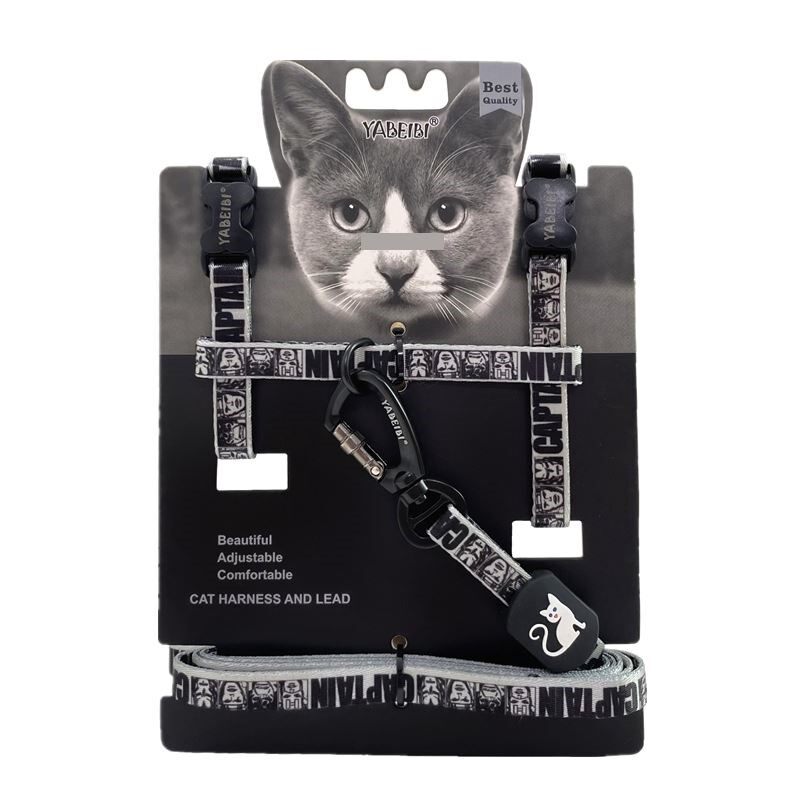 宠物猫咪牵引绳工型胸抱婴袋外出防挣脱溜猫绳子拴猫用品