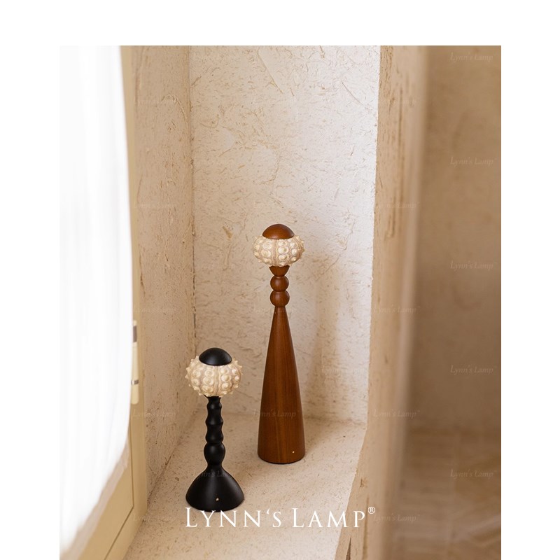 Lynns立意 侘寂风氛围小台灯 触摸开关设计师中古床头书桌摆饰灯