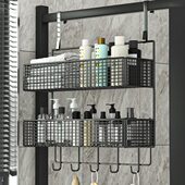 篮吊篮带浴室免打孔卫生间置物架壁挂厕所小式 挂篮挂钩收纳盒悬挂