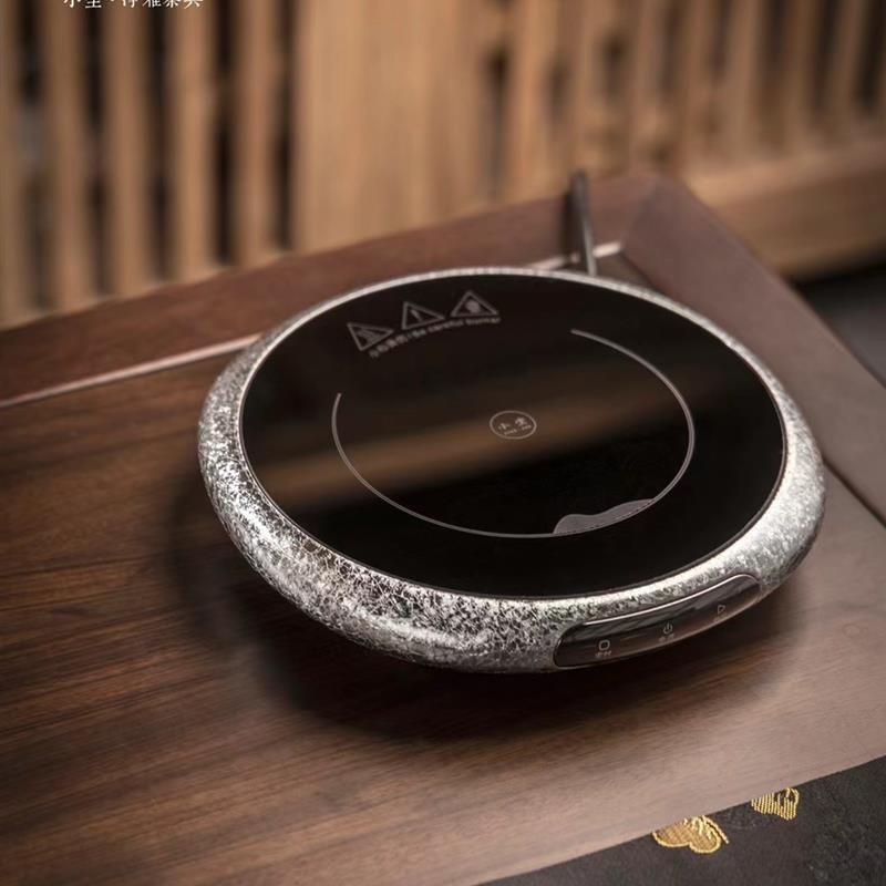 小坐电陶炉炫银1000w煮茶炉家用小型煮茶炉大容X量玻璃泡茶壶