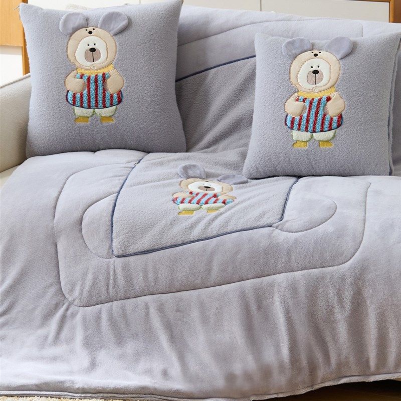 牛奶绒抱枕被子两用二合r一汽车载靠枕垫办公室午睡毯子枕头被加,居家布艺,抱枕被,淘宝优惠券,粉丝福利购,淘宝优惠卷