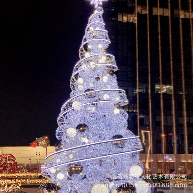 湖南2022新年圣诞树 13米大型户外圣诞树 购物R中心装置 圣诞美陈