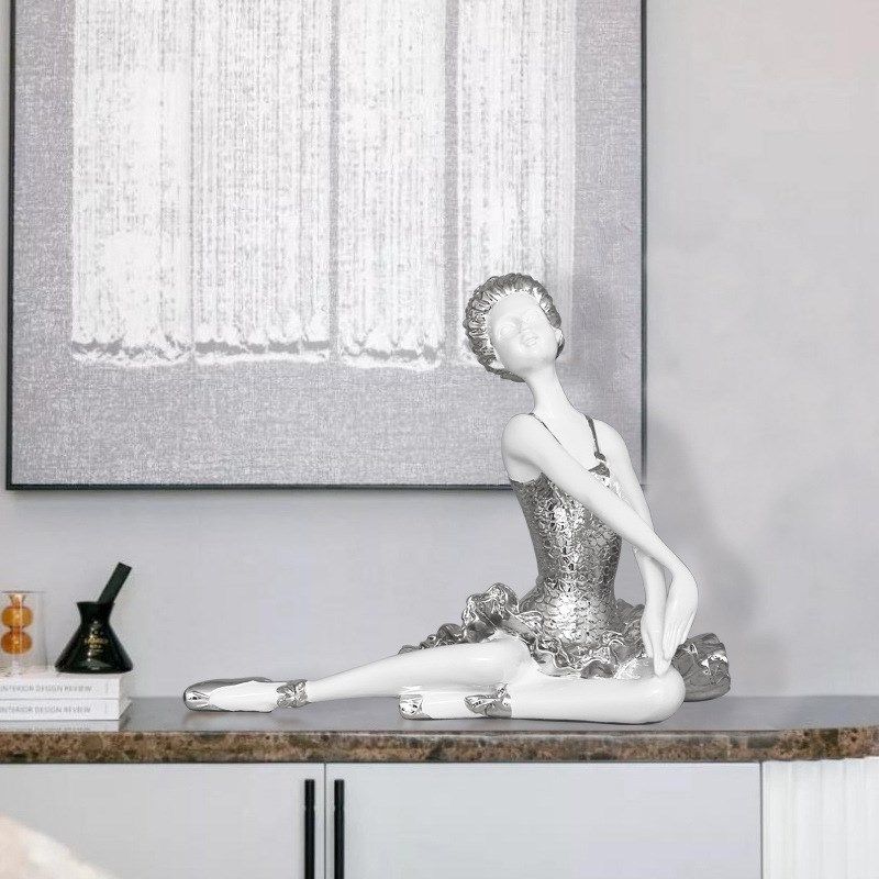 芭蕾舞女摆件一套电镀欧式轻奢样板间装饰M艺术品摆件摆件柜客厅,特色手工艺,其他特色工艺品,淘宝优惠券,粉丝福利购,淘宝优惠卷