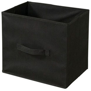 50 40 30CM布艺无盖整x理箱无纺布硬纸板储物箱纯色车载收纳箱大