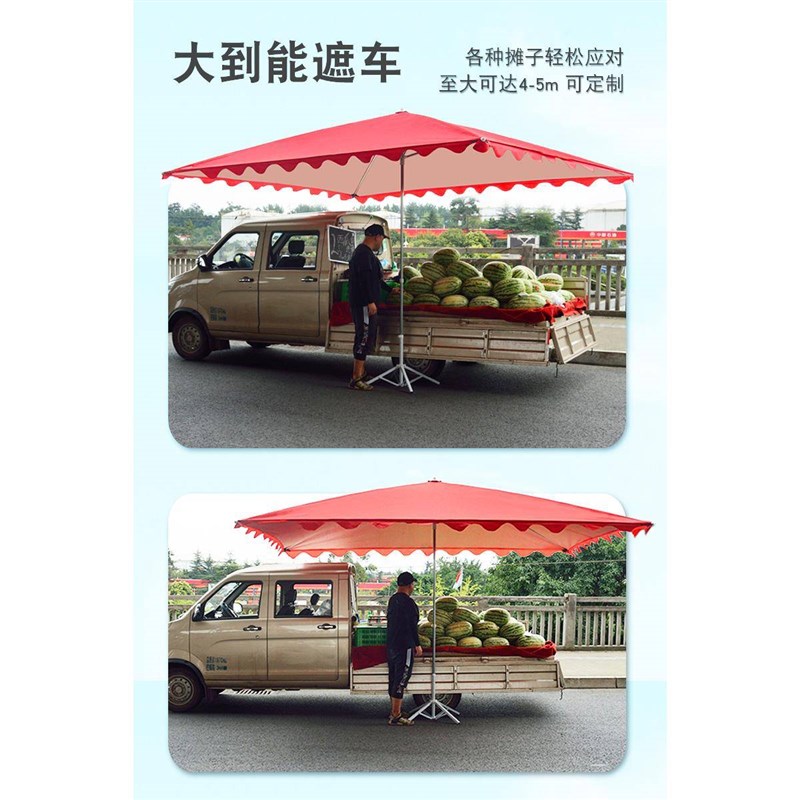 W1TR加厚加大遮阳伞户外摆x摊大伞商用防风雨伞大号定制方形大型