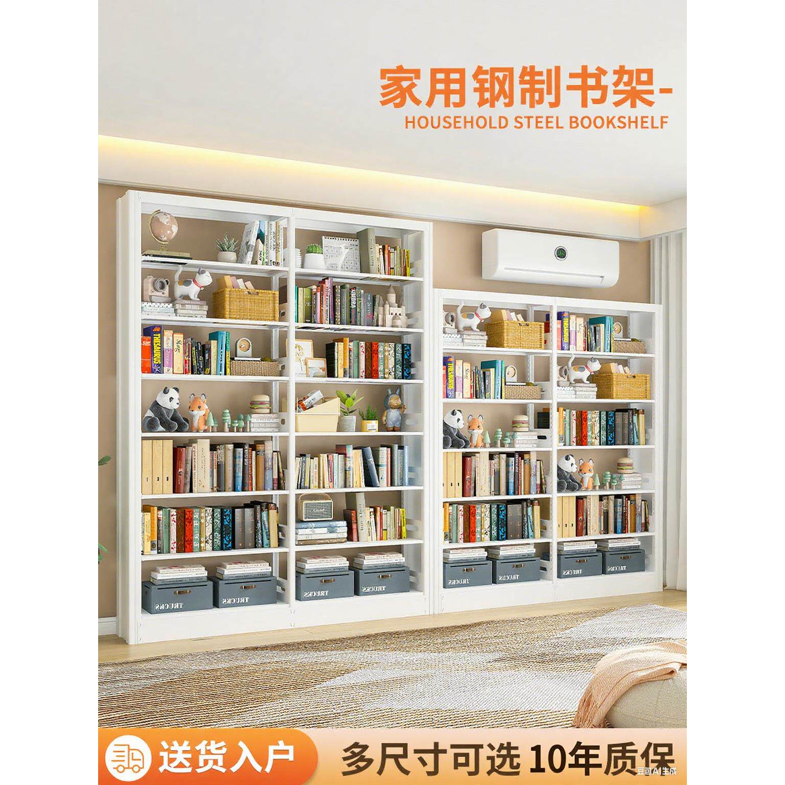 精美惠钢制图书馆书架学校书店书籍室阅览室双面铁书架档案资料架