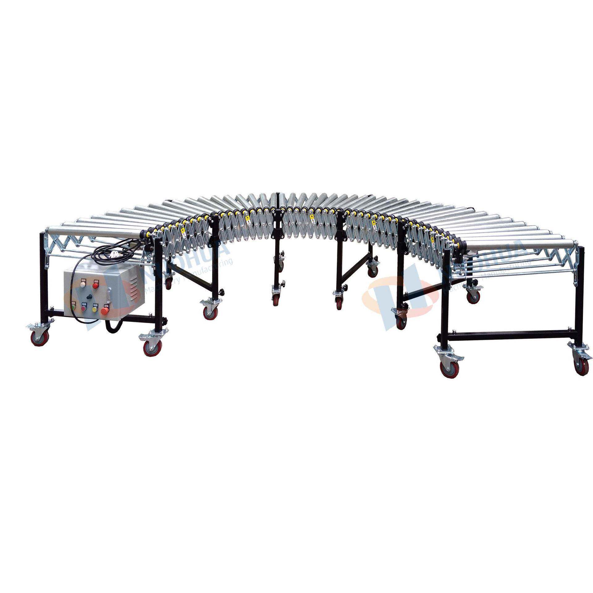 杭州厂家滚筒输送机生产厂家动力式滚筒伸缩机伸缩辊道机