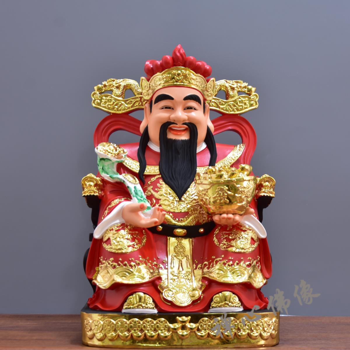 文财神像财神佛像家用财神爷供奉招财店铺公司开业树脂神像办公室