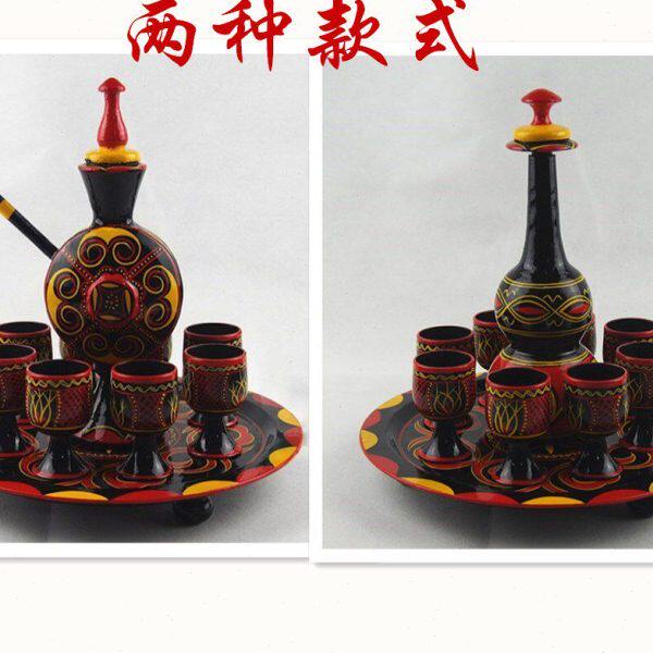 西昌凉山四川特产彝族漆器酒具杯摆件饰品手饰盒屏风