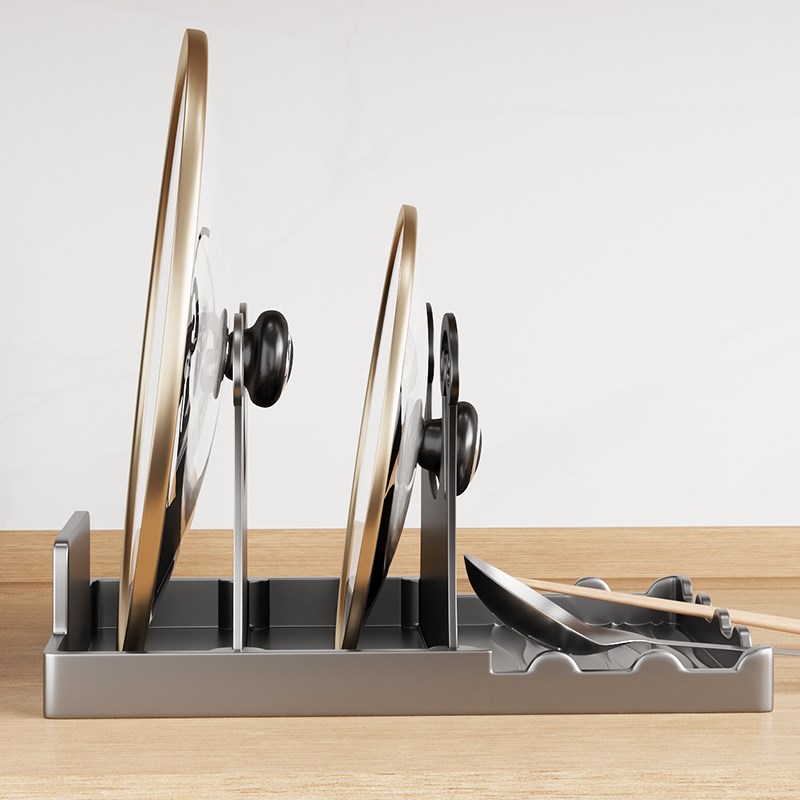 304不锈钢厨房锅盖架菜板架台面收纳置物架案板放勺筷铲子多功能