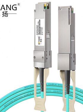 博扬 AOC光纤堆叠线缆模块QSFP28 100G有源直连光缆10米