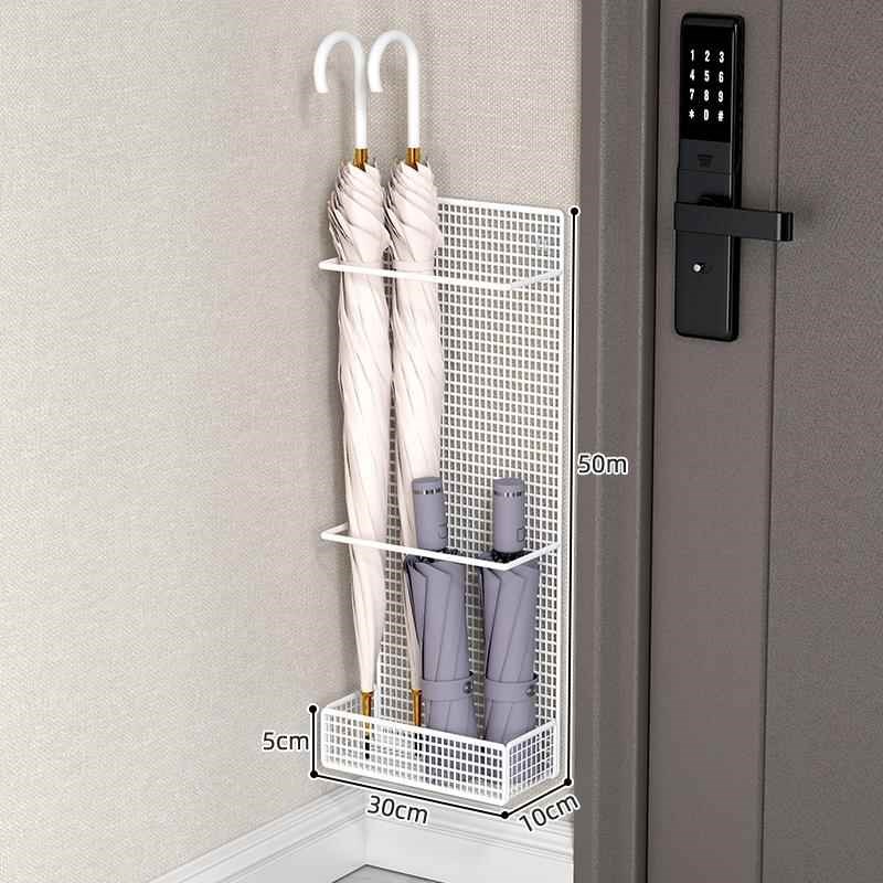 家用门口放伞神器免打孔壁挂式雨伞收纳放置架商S用长柄伞桶置物