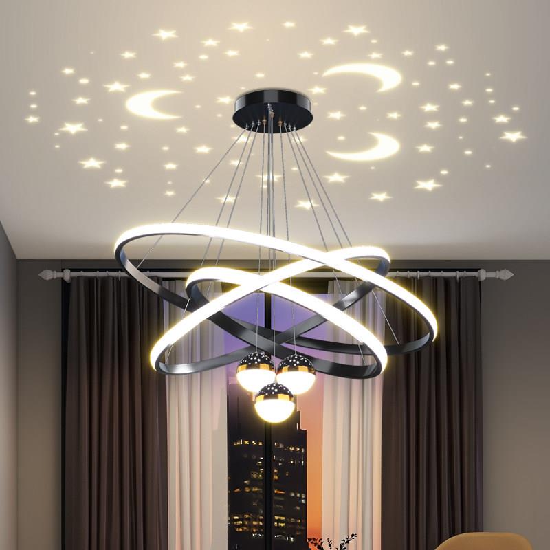 满天星客厅吊灯现代简约灯饰网红轻奢北欧吊灯具圆环卧室餐厅灯具