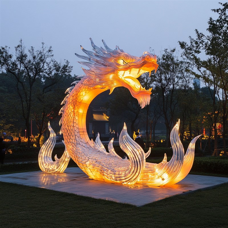 大型节日中国龙主题花q灯户外不夜城灯展春节新款创意灯笼装饰摆