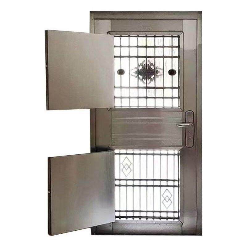 定制不锈钢加厚通风中门304阳台门入户门单门进户门防盗门