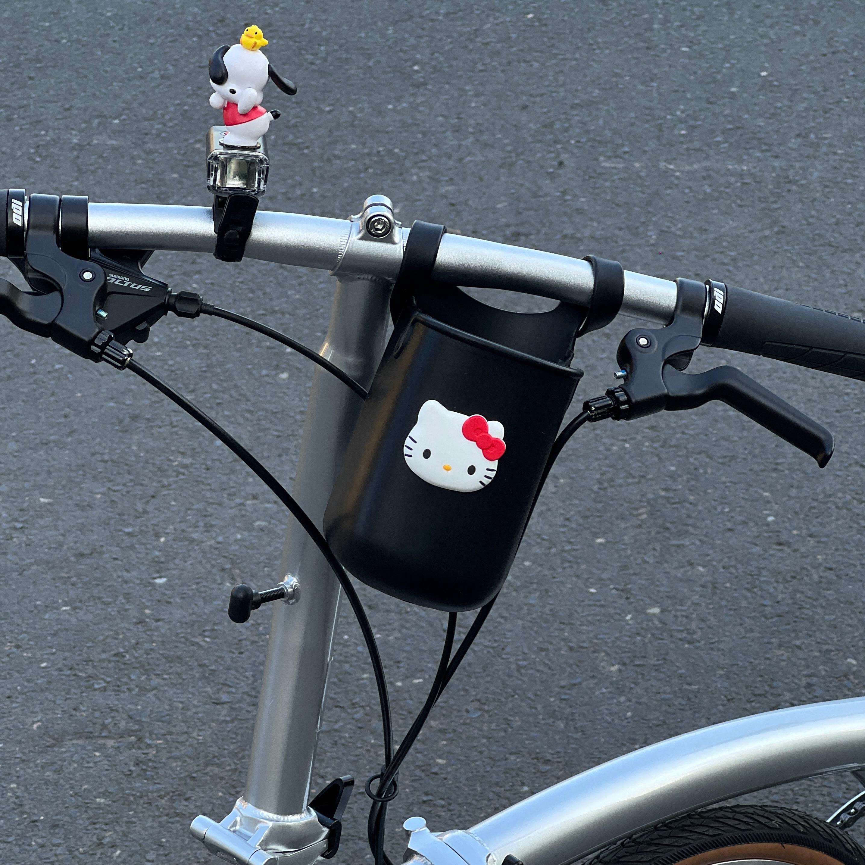 自行车水杯架卡通可爱电动车奶茶水壶架电瓶机车骑行置物挂包女