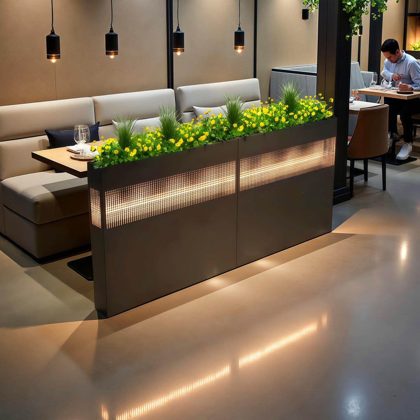 饭厅卡座隔断屏风围栏咖啡厅包厢铁艺花箱定制西餐店过道绿植花架,商业/办公家具,办公屏风/隔断,淘宝优惠券,粉丝福利购,淘宝优惠卷