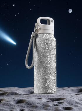 TEAMCAT高颜纯钛运动水杯轻巧便携大容量吸管水杯男女士送礼品