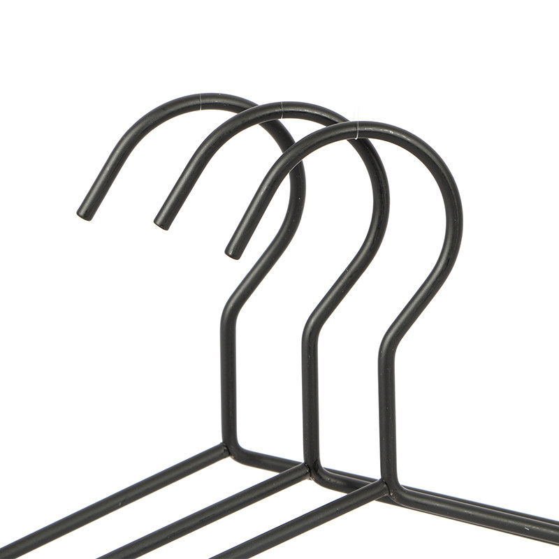 金属铁衣架ins家用挂衣加厚加硬衣撑子黑色简约无痕北欧干湿两用