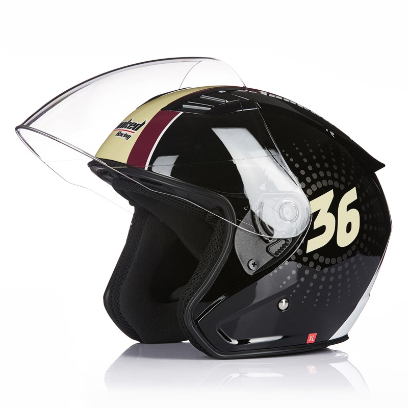 坦克头盔电动踏板车头盔灰3C认证四季男女摩托机车安全帽冬季半盔