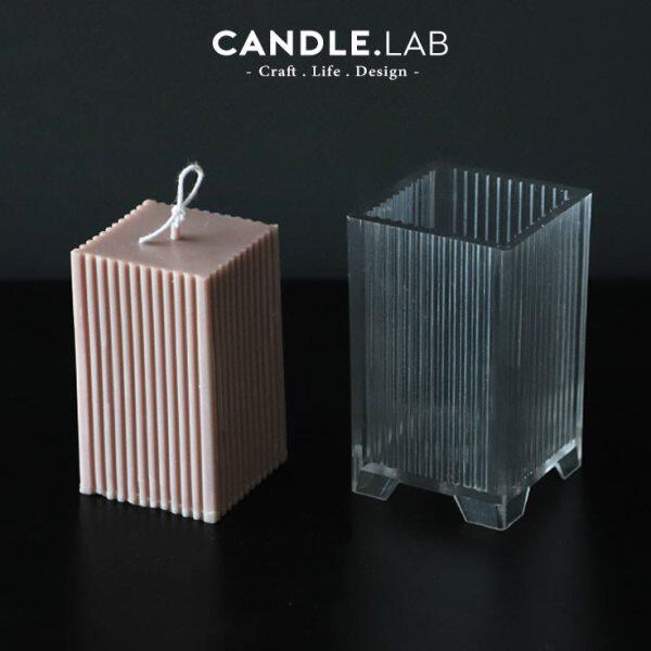 CANDLE.LAB | 蜡烛用长方形细齿柱形PC模具透明塑料星球蜡烛模具