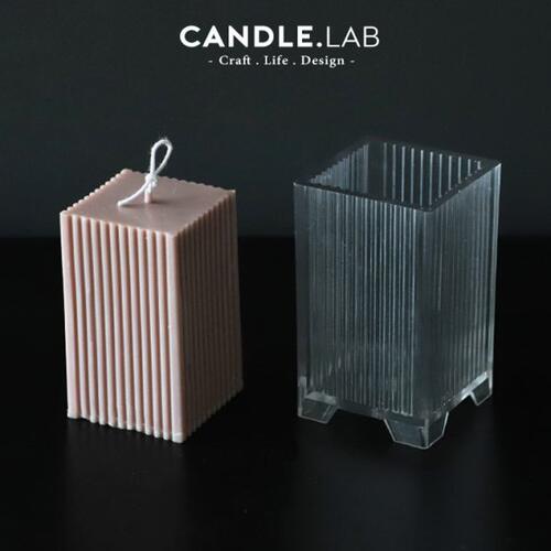 CANDLE.LAB | 蜡烛用长方形细齿柱形PC模具透明塑料星球蜡烛模具