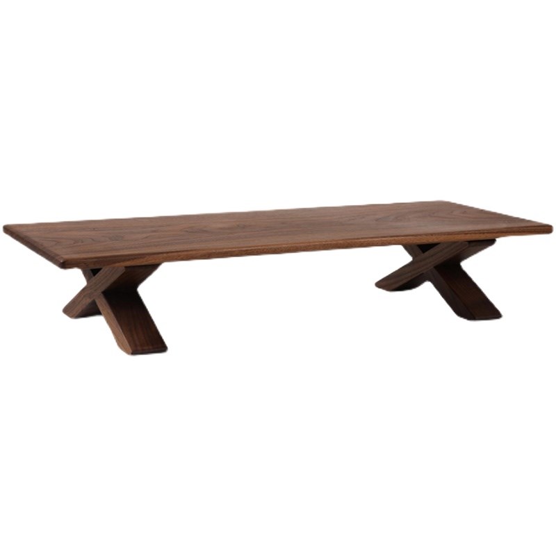 黑胡桃实木台式电脑增高架显示器笔记本垫高底座办公室桌面置物架