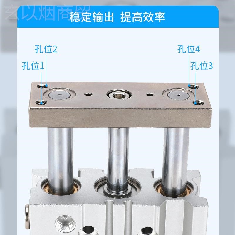 薄型带导杆三轴三杆MGP16气缸-1020/25/30/40/5/75/UWA1/00/12M50