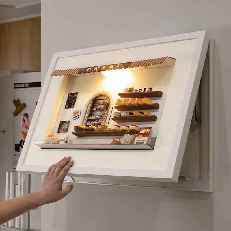 面包店diy磁吸电表箱装饰画砂岩配电箱遮挡奶油风开关盒遮丑挂画