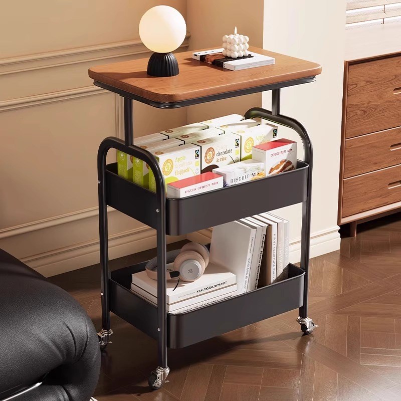中古置物架茶几小推车沙发边几客厅覆古边桌卧室床头柜零食收纳层