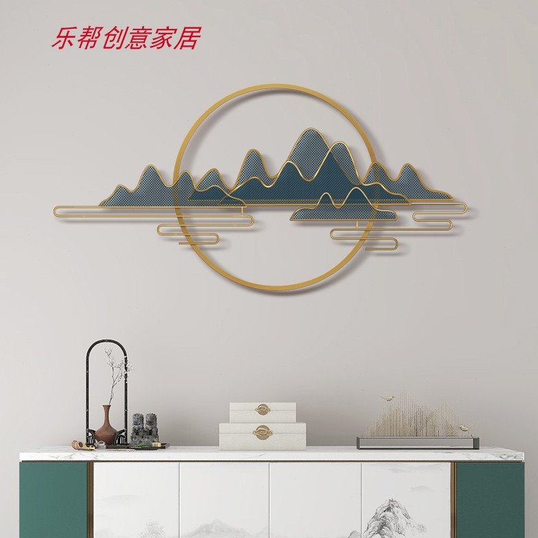 中式客厅墙面装饰挂件沙发背景墙上挂饰茶室庭院户外墙壁软装挂画