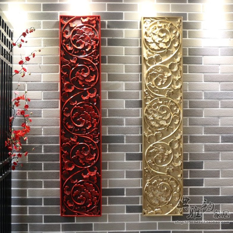 新中式仿复古典树脂工艺客栈茶庄会所壁饰壁画立体浮雕挂件花缠枝