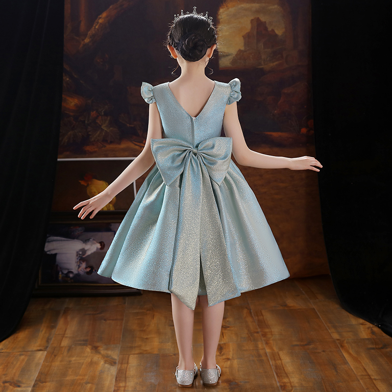 女童主持人礼服公主裙生定短款小D花童儿童钢琴演出服演奏夏季