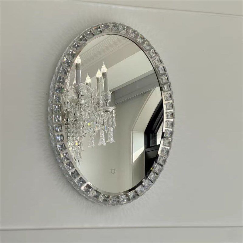 不锈钢椭圆暮光水晶灯智t能镜卫生间壁挂灯浴室镜梳妆化妆镜子